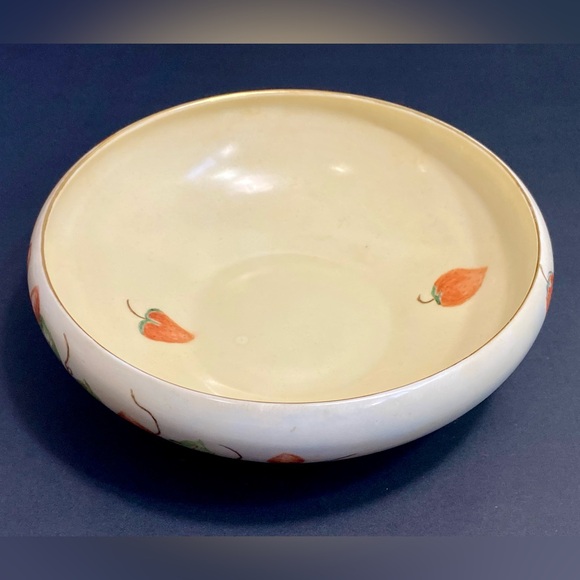 Vtg Limoges Hand Painted Porcelain Strawberry Bowl Gold Guild Art Nouveau 1934 - Picture 8 of 16